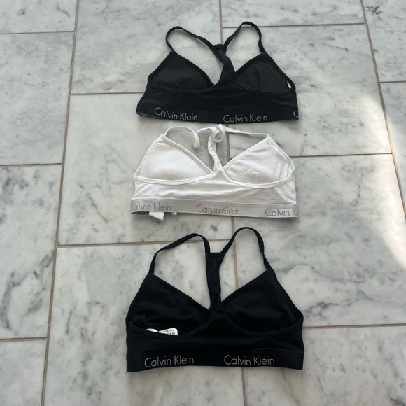 Calvin Klein Black and White Bralette Trio - Picture 3 of 3